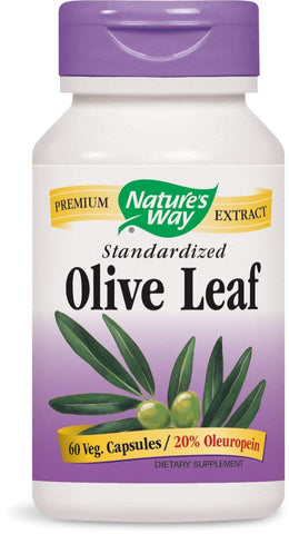 Nature's Way Standardized Olive Leaf With 20% Oleuropein-60 Veg Capsules