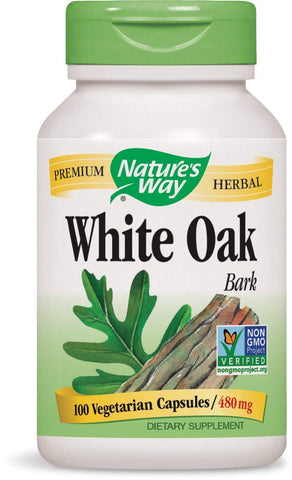 Nature's Way White Oak Bark 480 Mg-100 Vegetarian Capsules