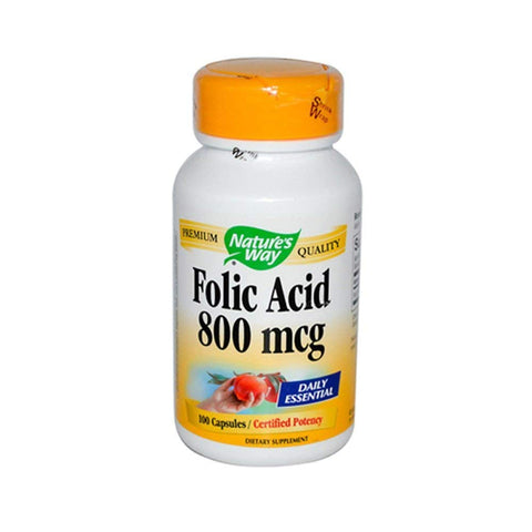 Nature's Way Folic Acid 800 Mcg-100 Capsules