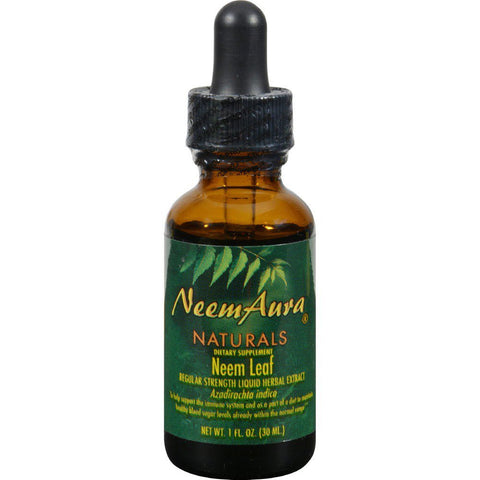 Neem Aura Naturals Neem Leaf Regular Strength Liquid Herbal Extract-1 Oz
