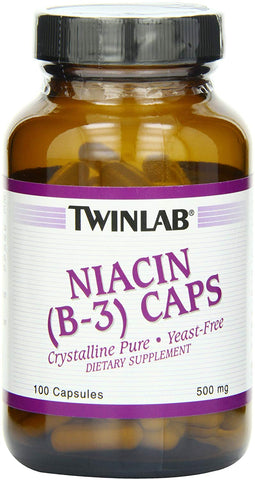 Twinlab Niacin B-3 Caps 500 Mg Dietary Supplement-100 Capsules