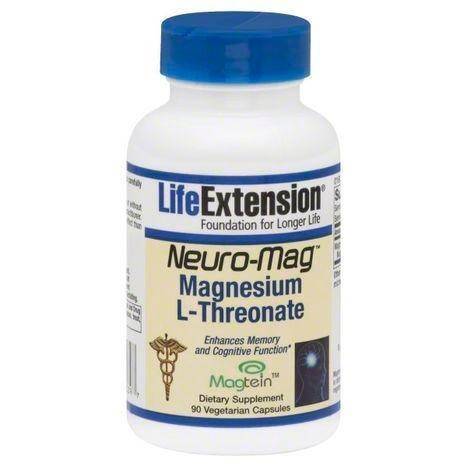 LifeExtension Magnesium L-Threonate, Neuro-Mag, Vegetarian Capsules - 90 Each