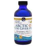 Nordic Naturals Arctic-D Cod Liver Oil 1060 Mg Omega & Vitamin D3 1000 IU Lemon Flavor-8 Oz