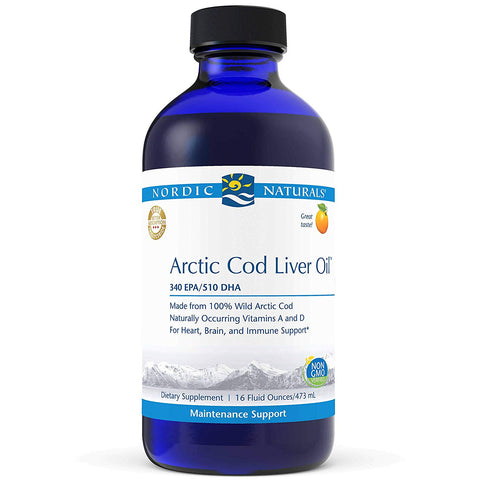 Nordic Naturals Arctic Cod Liver Oil 1060 Mg Omega-3 Orange Flavor-16 Oz
