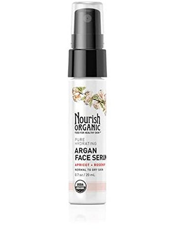 Nourish Organic Pure Hydrating Argan Face Cream Apricot & Rosehip-0.7 Oz