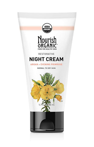 Nourish Organic Restorative Night Cream Argan & Evening Primrose-1.7 Oz