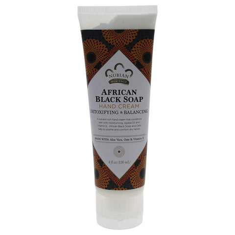 Nubian Heritage African Black Soap With Oats, Aloe & Vitamin E Hand Cream-4 Oz