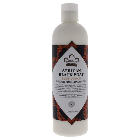 Nubian Heritage African Black Soap Body Lotion With Oats, Aloe Vera & Vitamin E-13 Oz