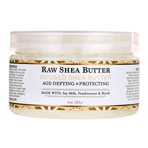 Nubian Heritage Raw Shea Butter With Soy Milk, Frankincense & Myrrh-4 Oz
