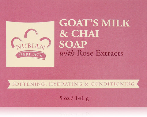 Nubian Heritage Goat's Milk & Chai Soap With Rose Extracts-5 Oz