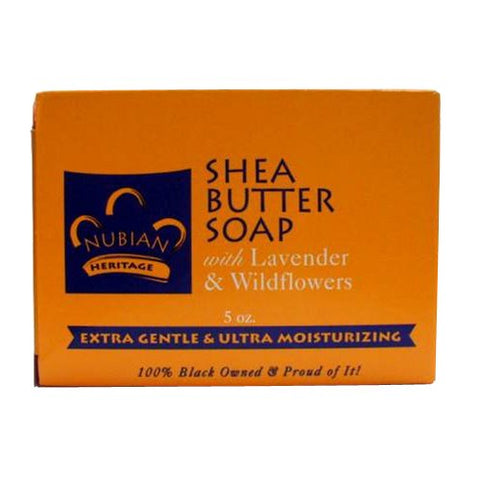 Nubian Heritage Shea Butter Bar Soap With Lavender & Wildflowers-5 Oz