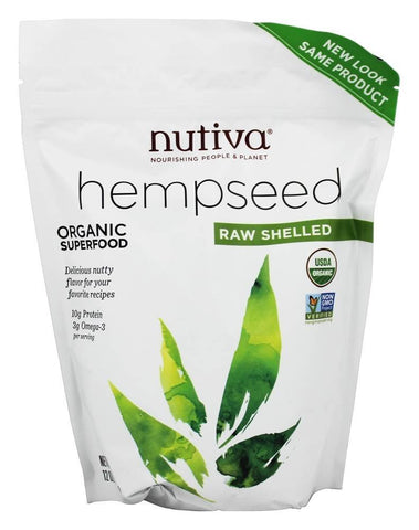 Nutiva Organic Hemp Seeds Rawq Shelled-12 Oz