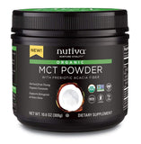 Nutiva Organic MCT Powder With Prebiotic Acacia Fiber-10.6 Oz