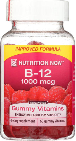 Nutrition Now B-12 Gummy Vitamins 1000 Mcg Natural Raspberry Flavor-60 Gummy Vitamins