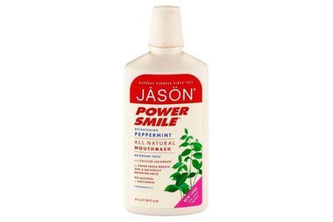 Jason PowerSmile Mouthwash, Brightening Peppermint - 16 Ounces