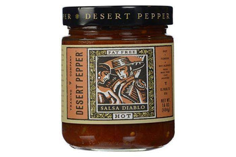 Desert Pepper Salsa, Diablo, Hot - 16 Ounces