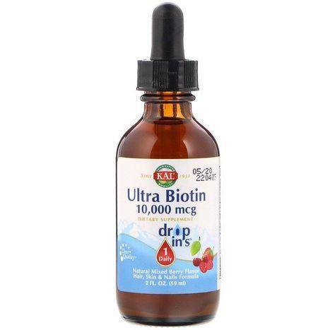 KAL Ultra Biotin, Natural Mixed Berry Flavor - 2 Fluid Ounces