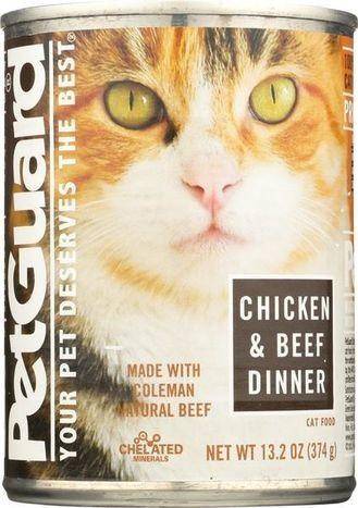 Petfguard Canned Cat Food, Chicken And Beef Dinner - 13.2 Ounces