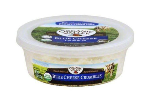 Organic Valley Cheese, Blue, Crumbles - 4 Ounces