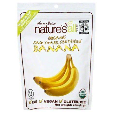 Natures All Foods Banana, Organic, Freeze-Dried - 2.5 Ounces