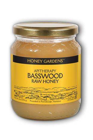 Honey Gardens Apitherapy Basswood Raw Honey - 16 Ounces