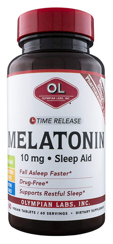 Olympian Labs Melatonin 10 Mg-60 Vegan Tablets
