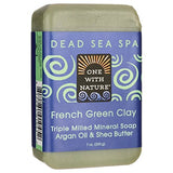 One With Nature French Green Clay Triple Milled Mineral Soap Argan Oil & Shea Butter-7 Oz