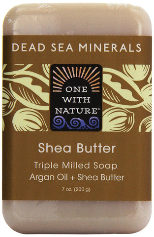 One With Nature Shea Butter Triple Milled Soap Argan Oil & Shea Butter-7 Oz