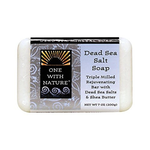 One With Nature Dead Sea Salt Triple Milled Soap Argan Oil & Shea Butter-7  Oz