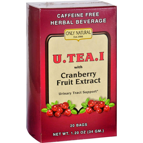 Only Natural U.TEA.I With Cranberry Fruit Urinary Tract Extract 20 Bags-1.20 Oz
