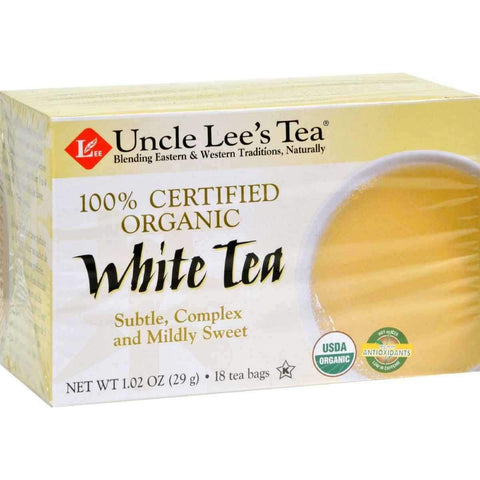 Uncle Lee's Tea Organic White Tea 18 Bags-1.02 Oz