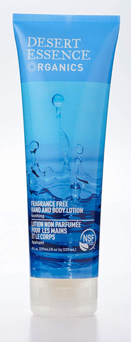 Desert Essence Organics Fragnance Free Hand & Body Lotion-8  Oz