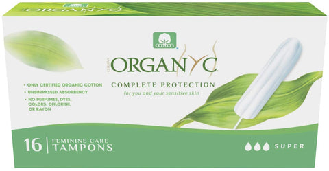 Corman Organic Cotton Tampons Super Without Applicator-16 Tampons