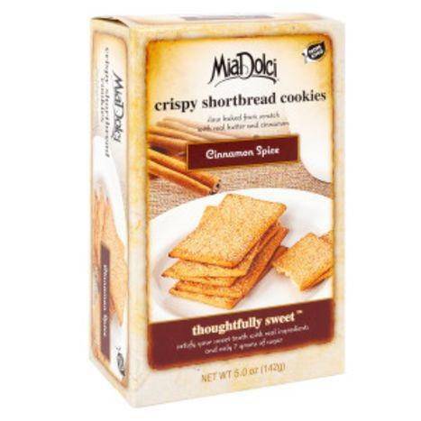 Mia Dolci Crispy Shortbread Cookies, Cinnamon Spice - 5 Ounces