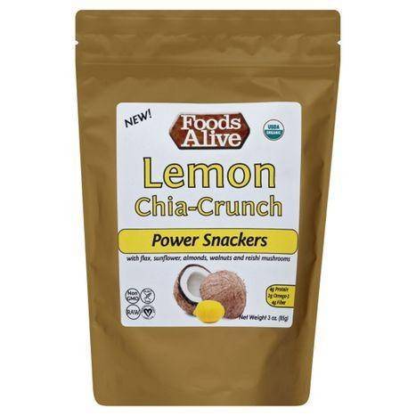 Foods Alive Power Snackers, Lemon Chia-Crunch - 3 Ounces