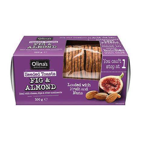 Olina's Bakehouse Crisps Fig & Almond Seed Cookies - 100 Grams