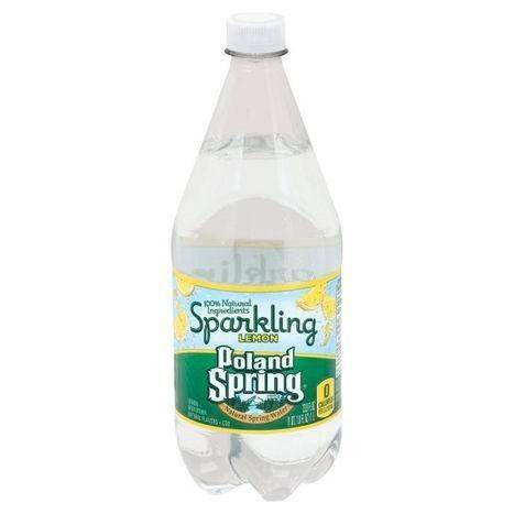 Poland Spring Sparkling Water, Lemon - 33.8 Ounces