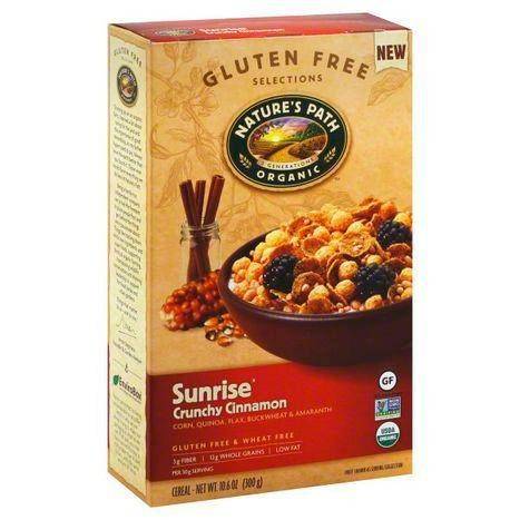 Natures Path Organic Gluten Free Selections Cereal, Sunrise, Crunchy Cinnamon - 10.6 Ounces