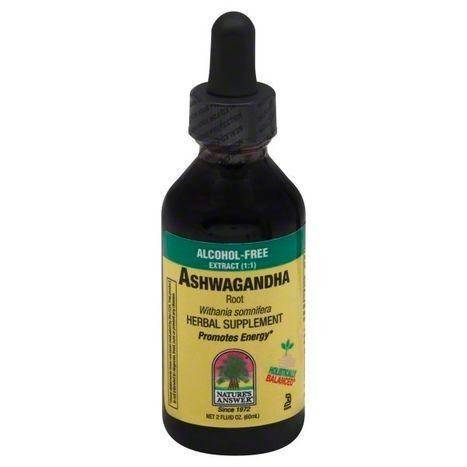 Natures Answer Ashwagandha, Root, Alcohol-Free Extract (1:1) - 2 Ounces