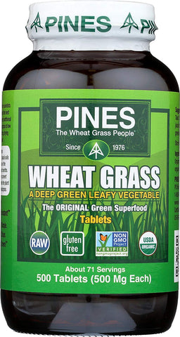 Pines Wheat Grass 500 Mg 71 Servings-500 Tablets