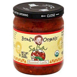 Brads Organic Salsa, Roasted Garlic - 16 Ounces