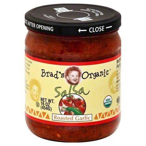Brads Organic Salsa, Roasted Garlic - 16 Ounces