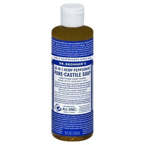 Dr Bronners Soap, Pure-Castile, 18-In-1 Hemp Peppermint - 8 Ounces