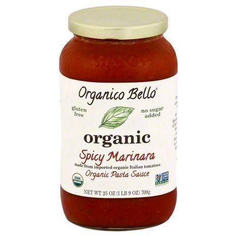 Organico Bello Pasta Sauce, Organic, Spicy Marinara - 25 Ounces