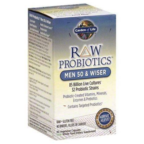Garden of Life Raw Probiotics Probiotics, Men 50 & Wiser, Vegetarian Capsules - 90 Each