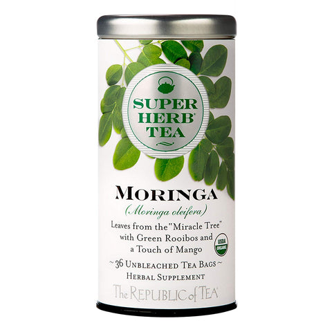 The Republic Of Tea Organic Moringa 36 Unbleached Tea Bags-1.8 Oz