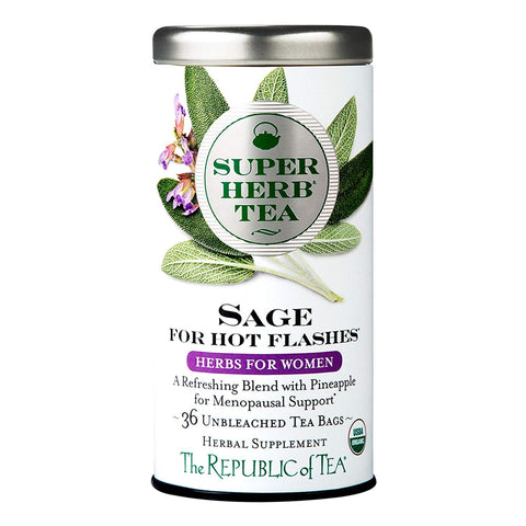 The Republic Of Tea Organic Sage 36 Unbleached Tea Bags-1.8 Oz