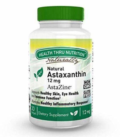 Health Thru Nutrition Natural Astaxanthin AstaZine - 30 Soft Gels (12 Milligrams)