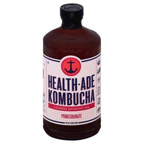 Health Ade Kombucha, Pomegranate - 16 Ounces