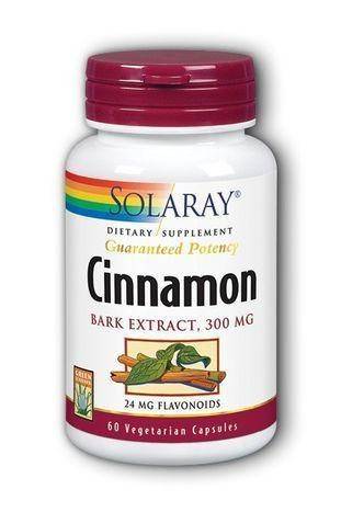 Solaray Cinnamon Bark Extract 300MG - 60 Veg Capsules